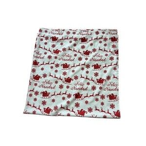 Feliz Navidad North Pole Brand Fabric Shower Curtain 70”x75” Santa Christmas